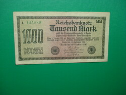 Németország 1000 márka 1922 zöld sorszámmal!