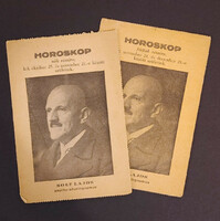 Kinyitható horoszkópok az 1920-as évekből dr. Solt Lajostól - igazi ritkaság!