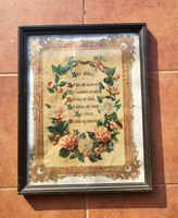 Homemade blessing, glazed in original 39x49 cm frame