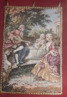 Rococo scene, old tapestry tapestry, large wall picture (l3324)