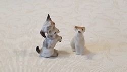 2 pcs. Mini porcelain dog, puppy. 4 and 5 cm. They are tall. (Aquincum)