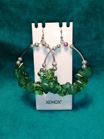 Large green hoop earrings (650)