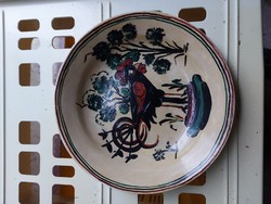 Decorative wall plate repainted by an artist approx. 25 cm - 370