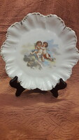 Antique putto porcelain plate, wall plate 1 (m3237)
