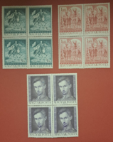 42) Petőfi születésének 150. évfordulójára négyes ,magyar posta tiszta bélyeg sor