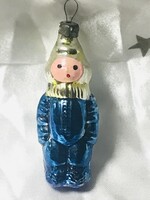 Retro üveg karácsonyfadísz szovjet űrhajós,asztronauta