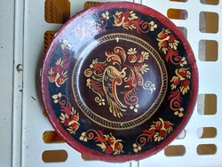 Decorative wall plate repainted by an artist approx. 25 cm - 367