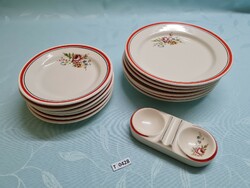 T0428 ceramic plate set and salt shaker mature