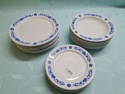T0415 Great Plains blue Hungarian pattern plate set 6-6-4 pcs