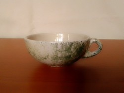 Antik régi kínai stílusú mázas fajansz kerámia teás csésze 1800-as évek vége