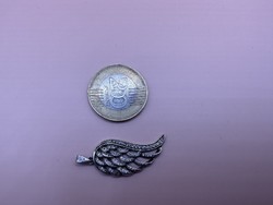 Silver angel wings with marcasite