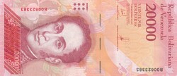 Venezuela 20000 bolivares, 2017, UNC bankjegy