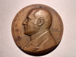 Soltész element bronze commemorative medal, plaque. 1934 (lajos Berán 1882-1943) there is a post office !!!
