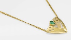 Emerald brill gemstone gold necklaces