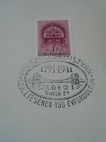 ZA411.36  Alkalmi bélyegzés  Széchenyi István születésének 150-ik évfordulója  - SZEGED 1 - 1941