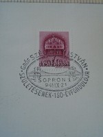 ZA411.35  Alkalmi bélyegzés  Széchenyi István születésének 150-ik évfordulója  - SOPRON 1 - 1941
