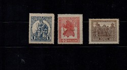 1920. Prisoner of war, postal clean, minimal rubber breaks, nice line of stamps