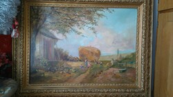 French? Or Hungarian? Painter 1850-1900k.-Giant o/v in a contemporary noble frame!!! 111X88 cm