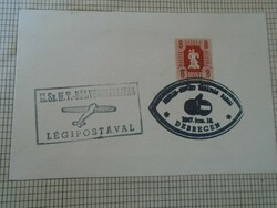 Za413.3 Occasional stamp-Hungarian-Soviet Friendship Day-stamp exhibition-by air mail in Debrecen 1947