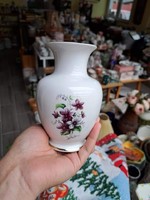 Gyönyörű Hollóházi porcelán  ibolyás virágos  váza