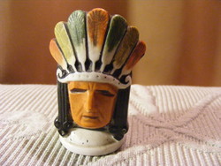indián fej porcelán sószóró