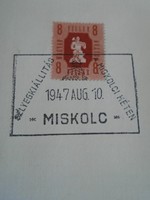 Za413.34 Occasional stamping - stamp exhibition during Miskolc week - miskolc 1947 Aug.10.