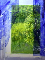 Záborszky viola (1935 - 2008) blue curtain
