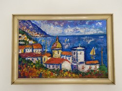 A painting by Emil Vén - Amalfi