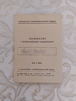 Old document 1961 sztk card