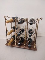 Antik ital bor tartó bútor sárgaréz fa talp 121