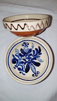 2 pcs. Old, small Korund ceramic bowl, bowl, plate.