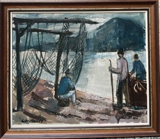 Ágnes Garabuczy - fishermen in the Danube Bend