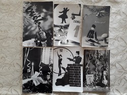 Régi újévi képeslap szilveszteri retro fotó levelezőlap 6 db