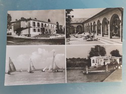 Régi képeslap 1960 körül Szántód Szántódi rév fotó levelezőlap