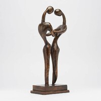Érintés- Art Deco-Nagy méretű 44 cm bronz