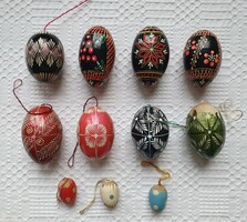 Régi húsvéti fa tojás dekoráció kellék