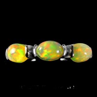 57 And real fire opal 925 silver ring