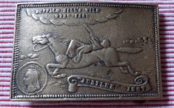 Jubilee, western, copper belt buckle