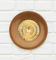 Retro copper wall plate - bronze wall decoration - judged handicraft product - mid-century modern design