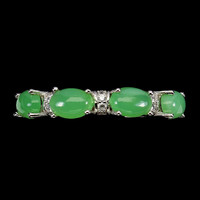 54 And real chrysoprase 925 silver ring
