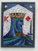 Mozaik kép, káró király