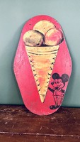 Retro painted ice cream mickey mouse board