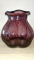 Áfonya színű üveg váza