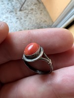 Antique coral silver ring for sale