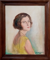 Barta István: Sárgaruhás lány, 1930