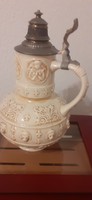 30 Cm beautiful flawless zsolnay old ivory jug