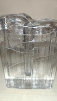 Art glass ice block solifleur vase
