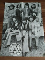 Apostol együttes dedikált plakátja az összes tag által,1970-1975 év körüli mérete: 27 cm x 37 cm