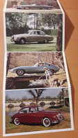 Jaguar leporello, car retro advertisement