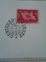 ZA414.65  Alkalmi bélyegzés- Centenáris Borhét Eger - Bor Szőlészet - 1948  IX.17  Szabadságharc